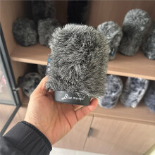 Slip- Windshield Microphone Fur Cover Fliter Interview Mic Outdoor Shortgun for Mic Furry Windscreen 18cm