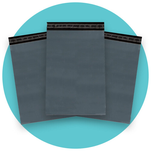 10 x 14-Inch Plastic Mailing Postal Bag - Grey (Pack of 200)