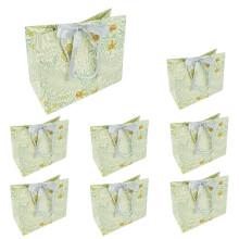 PACK4YA Paper Gift Bags with Bow Ribbon, Kraft Present Bag Pouches with Handles for Birthday, Wedding, Christmas, Party, Shopping, Baby Shower,