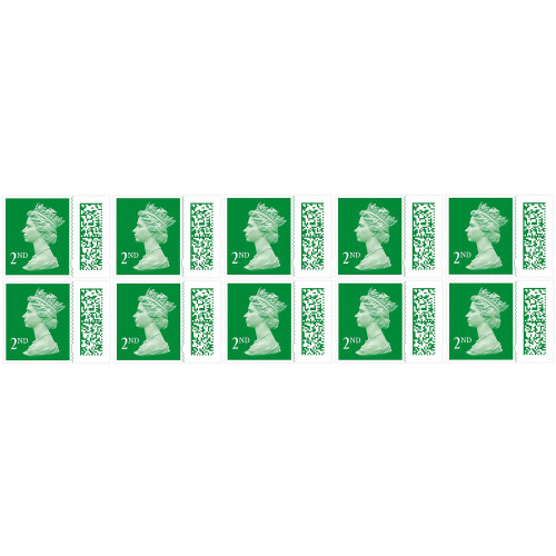 10 x 2nd Class Stamps - Royal Mail Mint Postage Stamps Booklet