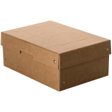 FALKEN Original PureBox Nature. Made in Germany, 100 mm high, DIN A5. Storage box with lid made of sturdy cardboard, vegan gift box, transport box,