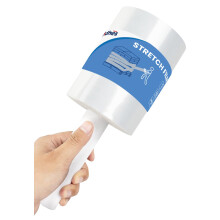 ADHES Mini Stretch Wrap Film with Handle Transparent Mini Shrink Film 13cm x 304m 1 Roll 80 Gauge Industrial for Moving,Packing,Storage,Heavy Duty