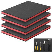 Storystore Polyurethane Foam Sheet 4pcs, 40 x 30 x 2.5cm Tool Box Foam Inserts Cuttable Tool Box Liner Tool Boxes Organiser Inserts for Tool Box,