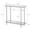 Console table with two smoked glass shelves, 80 cm wide - ORA 6