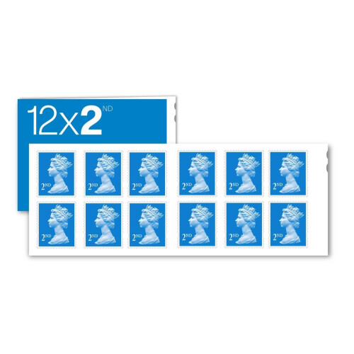 12 x 2nd Class Standard Self Adhesive Stamp Sheet Royal Mail Post Office