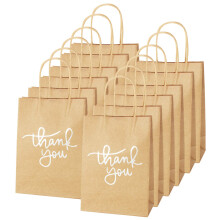 24 Pack Paper Party Bags,Kraft Paper Party Bags with Handles for Birthday,Business,Boutique,Wedding and Party Celebrations(Silver)