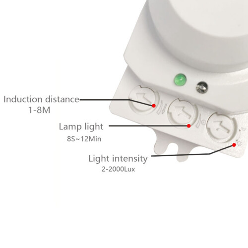 2X 5.8GHz  System LED Microwave 360 Degree Motion Sensor Light  Body Motion Detector 2