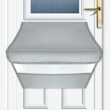 Letter Box Catcher, Grey Post Catcher for UPVC, Glass, Wood, and Metal Doors, Mail Catcher for Letterboxe Cages Indoor, Self-Adhesived, Large Size