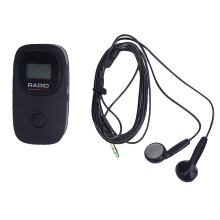 Taschenradio Clip FM Modell 2x AAA 71x39x30mm Schwarz