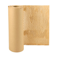 QWORK Honeycomb Packing Paper 30cm x 50m 80g/m², Honeycomb Packaging Wrap Bubble Wrap Alternative for Shipping Breakables and Moving House (12in x