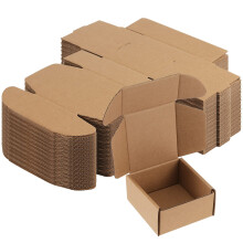 JEUIHAU 100 Pack 10 x 10 x 5cm Packing Boxes, Small Parcel Postal Boxes, Corrugated Cardboard Shipping Boxes, Cardboard Boxes for Moving, Packing,