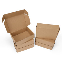 HORLIMER 6 Pack Shipping Boxes 178x127x50 mm (7x5x2 inch), Brown Corrugated Cardboard Boxes for Small Item Packaging, Secure Storage and Business