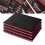 Precision Defined Tool Box Foam - Protective Inserts for Cases, Polyethylene Tool Foam for Cases, Cushion Insert for Toolboxes - Black/Red (40.6 x 1