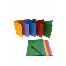 Craft UK 281 C6 Card and Envelope pack of 50 - Mixed Bright
