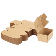 HORLIMER 50 Pack 6x4x3 Inch Small Cardboard Boxes for Posting (15.3x10.2x7.6cm), Brown Shipping Box for Mailing, Corrugated Packaging Boxes for Small