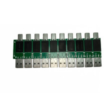 10 Unidades de Pen Drive USB 2.0 de 128 MB com Interface Dupla, Chip de Alta Velocidade e Acabamento Semiacabado para Celular e Computador.
