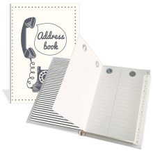 Luxury Pocket Address Book - Vintage Telephone Design- 104 Pages - Size 91mm x 130mm