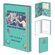 Friends Diary 2023, A5 Hard Cover, Week to a View Planner (Together Design) - Official Merchandise (UTPM4546_1)