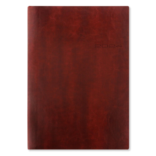 Letts Lecassa 2024 A4 week to view diary - brown