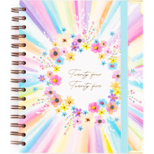 Takenote 2024 2025 Diary ? Week to View, Size A5 (16.5 x 20.5 cm), Index with Each Month, Wire'o Ring Binding, Spanish and English, September to