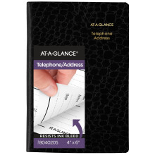 AT-A-GLANCE Telephone & Address Book, 600+ Entries, 4" x 6", Designer, Color May Vary (8040205)