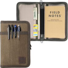diodrio Field Notes Notebooks Cover for 3.3 x 5.5 Pocket Notebook Journal with Pen Holder, Water Resistant Zipper Cover for 3.5 x 5.5 Field Journal
