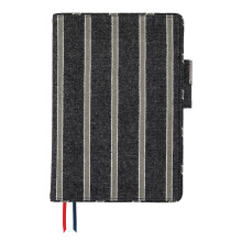 Hobonichi Techo Cousin Cover [A5 Cover Only] Lined Fabric: Twill (Navy x Gray)