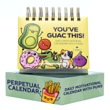 T MARIE Punny Motivational Desk Calendar - Daily Perpetual Calendar to Use Year after Year - Cute Office Decor, Positive Affirmation Gifts for Women