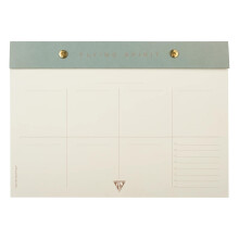 Clairefontaine - 107846C - One Riveted Planner Pad 24x17cm - 60 Detachable Printed Sheets - 90g Paper - Weekly Planner - Flying Spirit Collection -