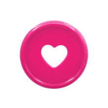 ITSYHPRO Loose Leaf Binding Discs Discbound Expansion Discs Heart Bind Discs for Scrapbooking(33pcs Dark Pink 1 inch/24 mm)