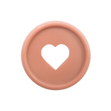 ITSYHPRO Loose Leaf Binding Discs Discbound Expansion Discs Heart Bind Discs for Scrapbooking(33pcs Brown 1 inch/24 mm)