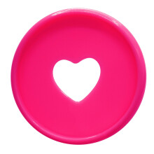 ITSYHPRO 33pcs 1.4inch/35MM Binder Rings Expansion Discs Love Heart Binding Discs Discbound for DIY Planners Scrapbook(Dark pink Heart,1.4inch/35MM)