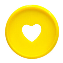 ITSYHPRO 33pcs 1.4inch/35MM Binder Rings Expansion Discs Love Heart Binding Discs Discbound for DIY Planners Scrapbook(Yellow Heart,1.4inch/35MM)