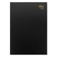 Letts of London Standard A4 week to view 2025 diary - black