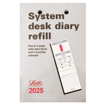 Letts of London System Desk diary refill 2025
