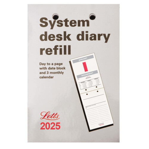 Letts of London System Desk diary refill 2025