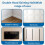400 Pcs Double Headed Nails and Invisible Screws Double- Skirting Thread Seamless Nails for Baseboard 6