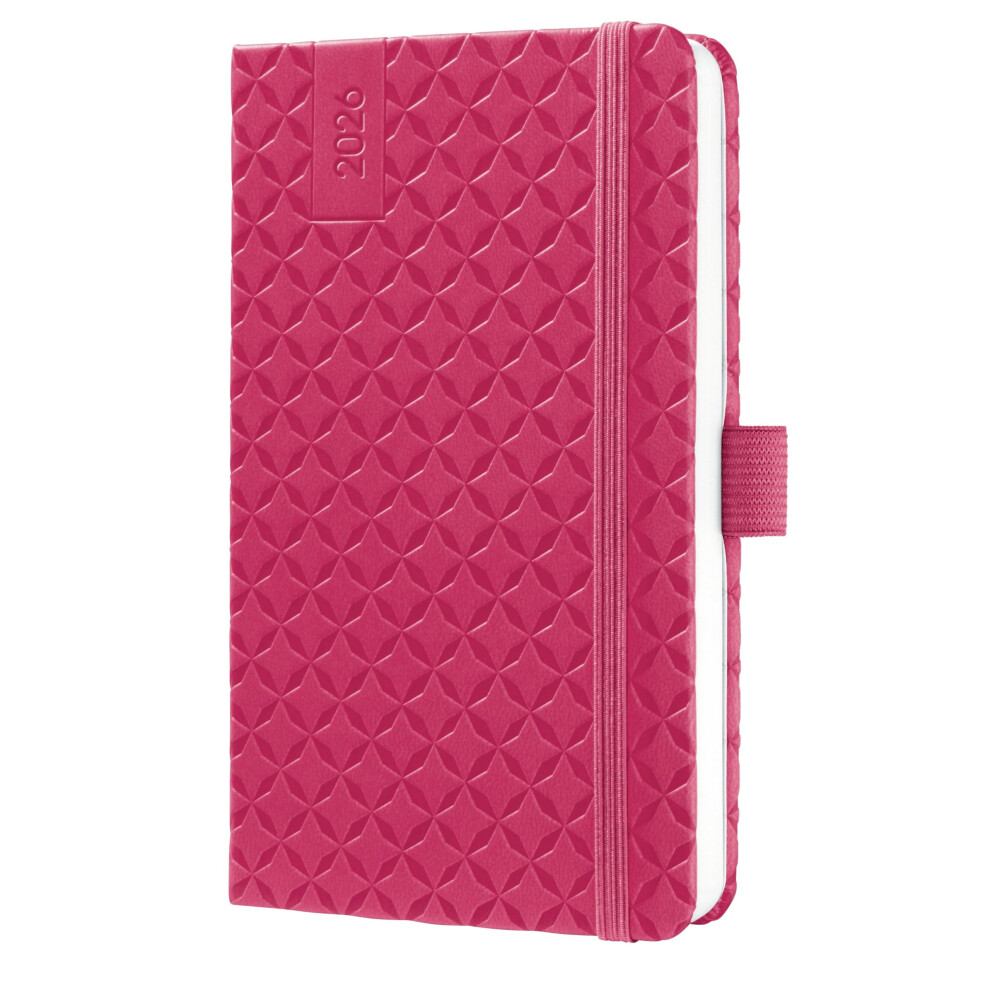Photos - Notebook Sigel J6104 Weekly planner Jolie -1 year - approx. A6 - Fuchsia Pink - 2 pages = 1 week - hardcover - 80 gsm - pink - 17  2026