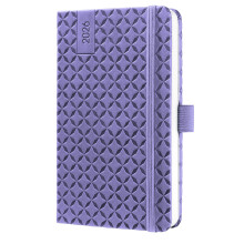 SIGEL J6124 Weekly planner Jolie 2026-1 year - approx. A6 - Dark Purple - 2 pages = 1 week - hardcover - 80 gsm - purple - 174 p. - FSC-certified