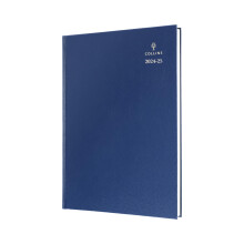 Collins Standard Desk Mid Year Diary Planner A4 Week To View Academic Year 2024-25 (Appointments) FSC Paper - Blue - Weekly Journal for Students,