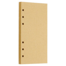 PATIKIL A6 Refill Paper, Unlined Blank Kraft Paper Refillable Paper 6 Hole Filler Inserts Loose Leaf for 6 B5 Ring Binder, 80 Sheets/160 Pages, Beige