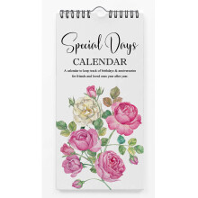 Inkdotpot Floral Perpetual Calendar Birthday Wall Hanging Anniversary Special Event Reminder Calendar Book Journal Stationary Wall Hanging Birthday