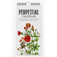 Inkdotpot Floral Perpetual Calendar Birthday Wall Hanging Anniversary Special Event Reminder Calendar Book Journal Stationary Wall Hanging Birthday