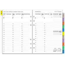 Appointment Diary Refill 2026 2027 A5 Size, Aug-Jul, Vertical Layout Time Slots 7:00-20:00, Monthly Weekly Planner Inserts with Tabs, Note, Contact,