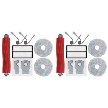 2 Set for QR798 QV35A Replacement Spare Parts Main Side Brush Hepa Filter Mop Pad Accessories