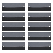 FSSTUD 10 Pcs Stainless Steel Name Plaque Plates Laser Engraving Nameplates Blank Rectangle Stamping Tags Metal Engraving Tags Picture Photo Frame