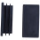 Plastic Rectangle Blanking End Tube Caps Inserts 25x50mm 90pcs Black 7