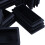 Plastic Rectangle Blanking End Tube Caps Inserts 25x50mm 90pcs Black 8