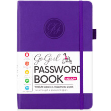 GoGirl Password Book with Alphabetical tabs ? Internet Address & Password Keeper Logbook for Password Organization, Journal Notebook for Saving