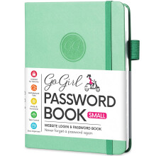 GoGirl Password Book with Alphabetical tabs ? Internet Address & Password Keeper Logbook for Password Organization, Journal Notebook for Saving